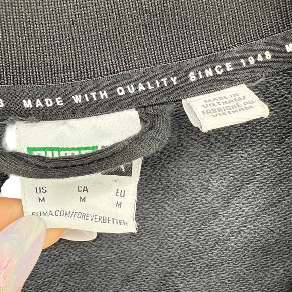 Puma Dazed T7 Track Jacket Black Green Blue Striped Sleeve Pre-Owned Mens Medium - Picture 9 of 14